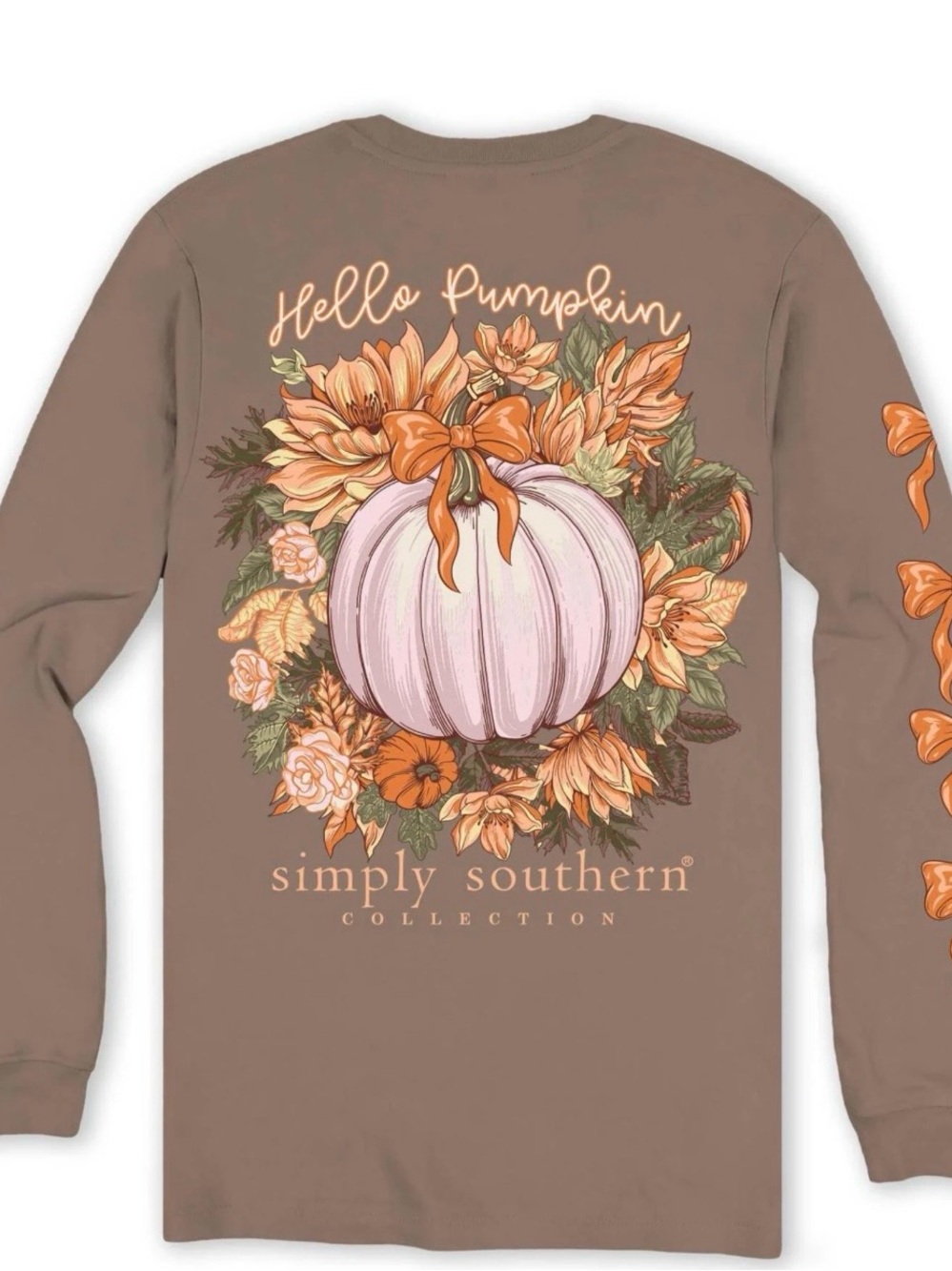 New Simply Southern Hello Fall Pumpkin Shirt Size Medium